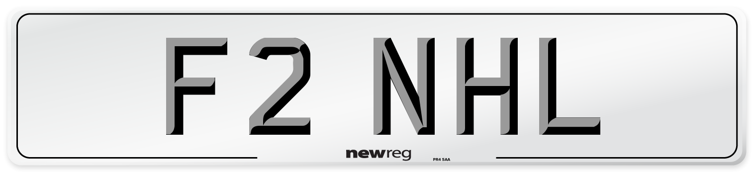 F2 NHL Number Plate from New Reg